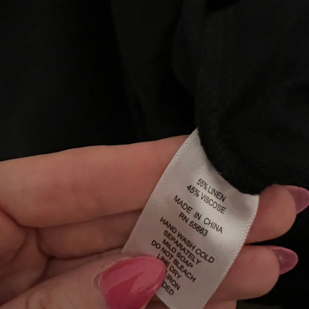 Tahari Long Black Linen Buttoned Jumpsuit - Size XS - Worn Once - Picture 7 of 7